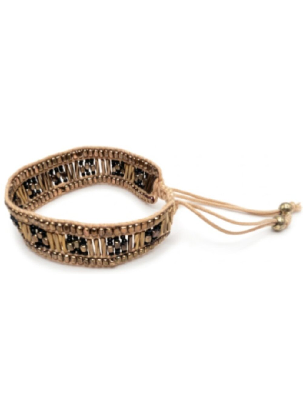 Artisan Boho Egyptian Inspired Beaded Bracelet Adjustable